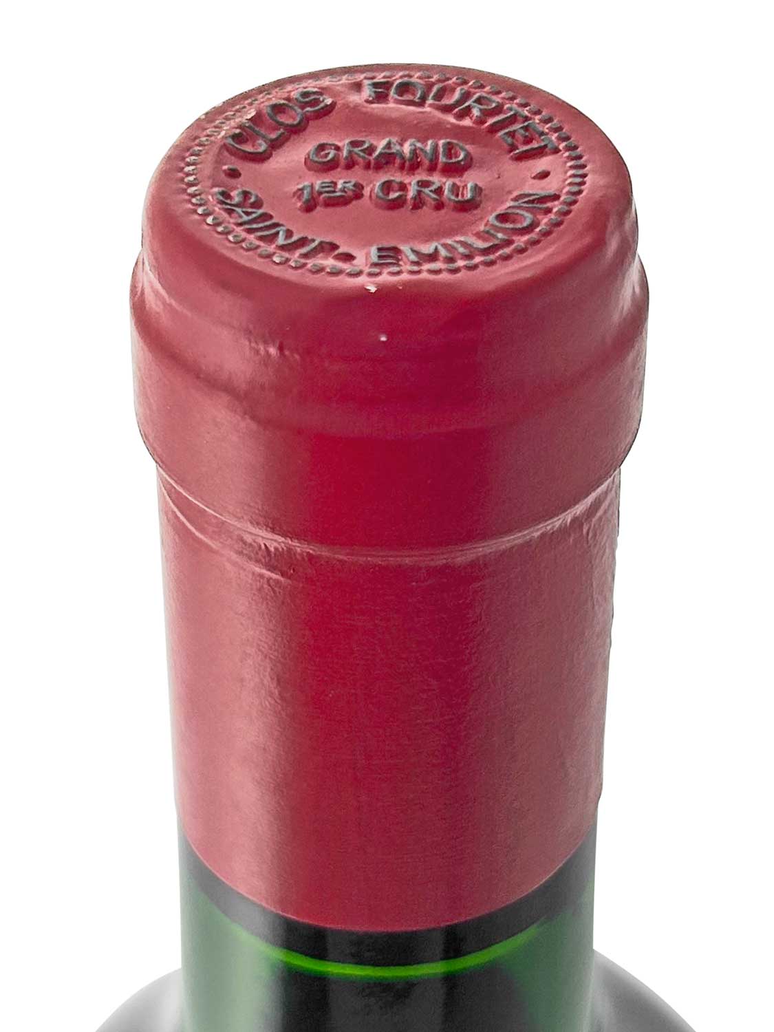 Kapsel einer Weinflasche von Clos Fourtet 1990