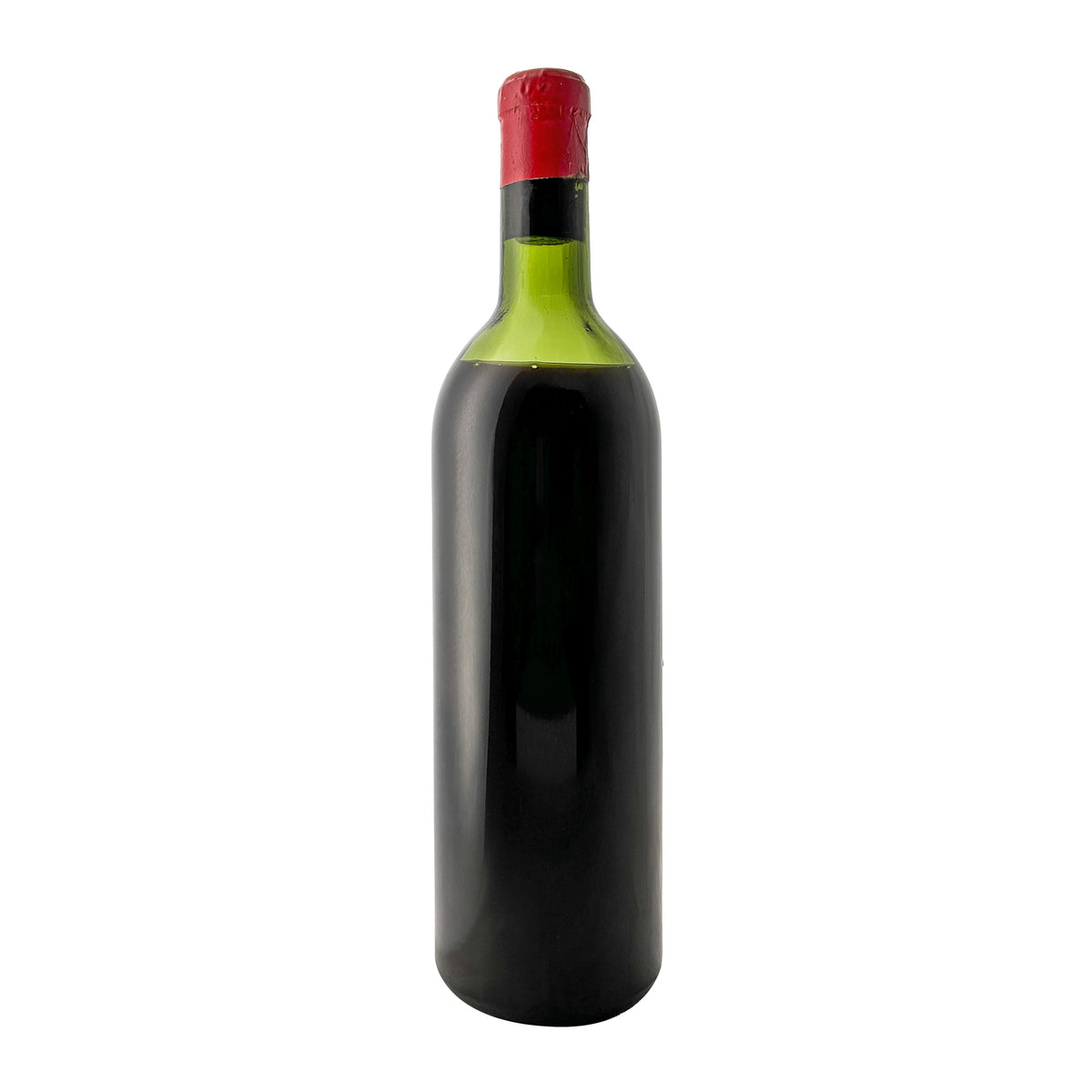 Château Beychevelle 1954, Rückseite der Flasche und Wachskapsel