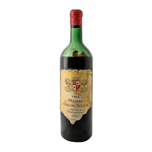 Château Calon-Ségur 1954, 3ème Grand Cru Classé Saint-Estèphe, Flasche freigestellt mit Herz-Wappen-Etikett