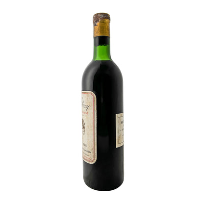 Château Cos Labory 1966 im Profil, Vorderetikett und Rückenetikett Sichel & Co sichtbar