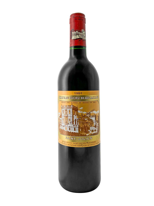 Eine Weinflasche von Chateau Ducru Beaucaillou 1991