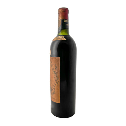 Château Kirwan 1952 im Profil, Etikett-Rand, Halsetikett Bordeaux und Schulteretikett Schröder & Schÿler sichtbar