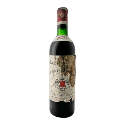 Château La Gaffelière 1967, Saint-Émilion 1er Grand Cru Classé – Flasche frontal mit Etikett und Halsetikett