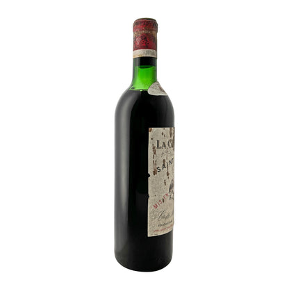 Château La Gaffelière 1967 Seitenansicht rechts mit Etikett, rotem Schlossabfüllungsvermerk und roter Kapsel