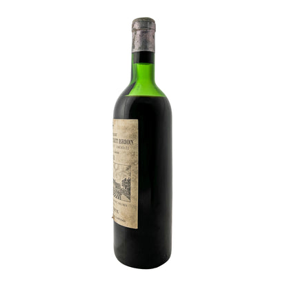 Château La Mission Haut-Brion 1962 im Profil, Etikettenrand und Kapsel mit altersbedingter Verfärbung