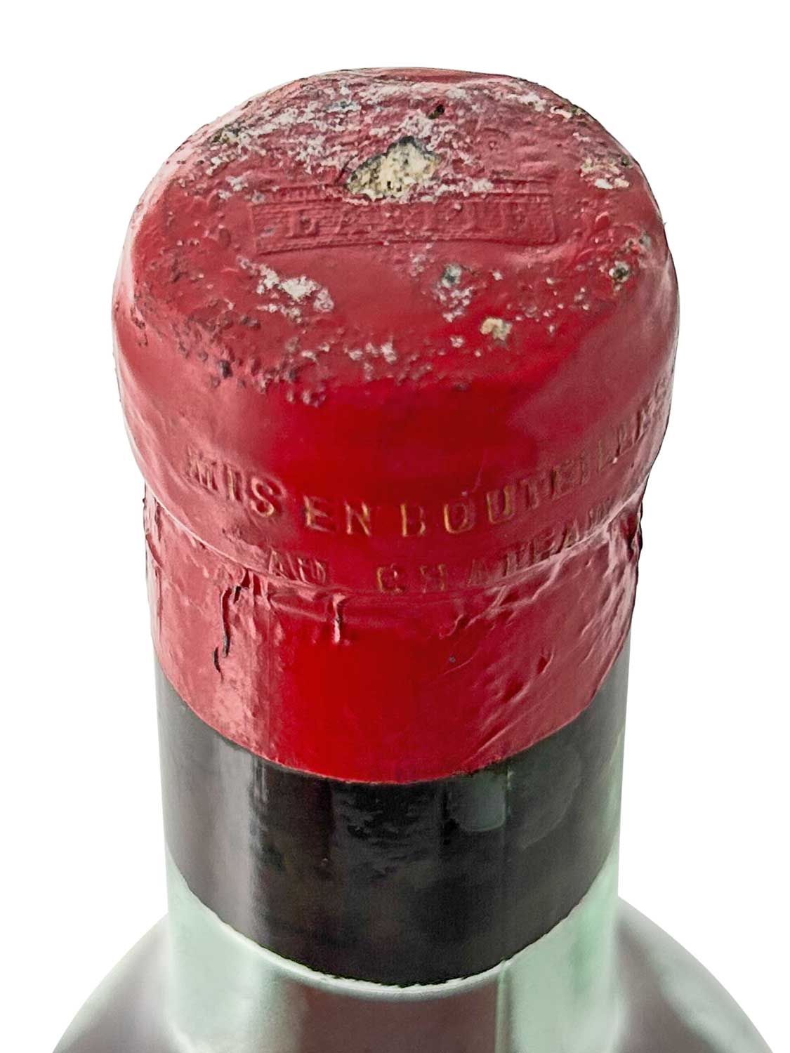 Kapsel einer Weinflasche von Chateau Lafite Rothschild 1938