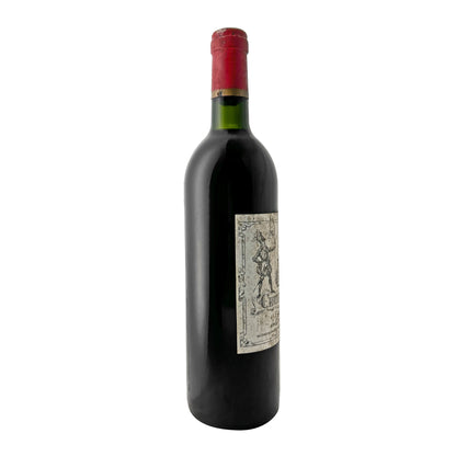 Château Lagrange 1980 Seitenansicht rechts mit Hellebardenträger, Eigentümervermerk und roter Kapsel