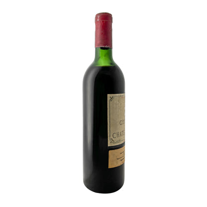 Château Latour 1965, Seitenansicht mit Blick auf Kapsel, Etikett nur am Bildrand sichtbar