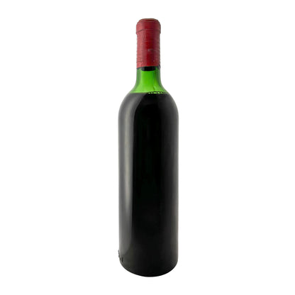 Château Latour 1966, Rückseite der Flasche ohne Etikett, Originalglas