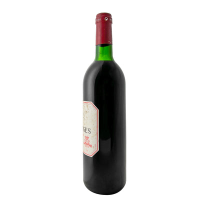 Château Lynch-Bages 1994 Seitenansicht links mit Wappen, Losnummer L 01.94 und Füllstand Top Shoulder