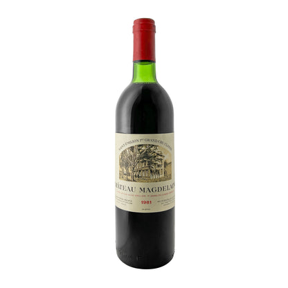Château Magdelaine 1981, Saint-Émilion 1er Grand Cru Classé B, Flasche frontal mit vollständigem Etikett