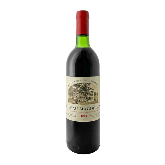 Château Magdelaine 1981, Saint-Émilion 1er Grand Cru Classé B, Flasche frontal mit vollständigem Etikett