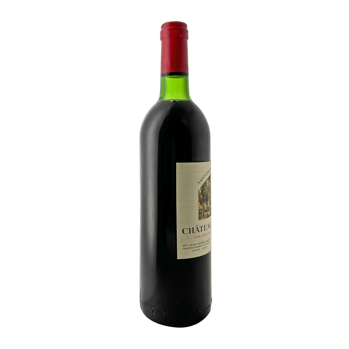 Château Magdelaine 1981 im Profil, Etikett angeschnitten mit Château-Schriftzug und Appellationszeile