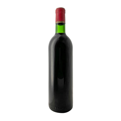 Château Malartic-Lagravière 1966, Rückseite der Flasche ohne Etikett, Originalglas mit Kapsel