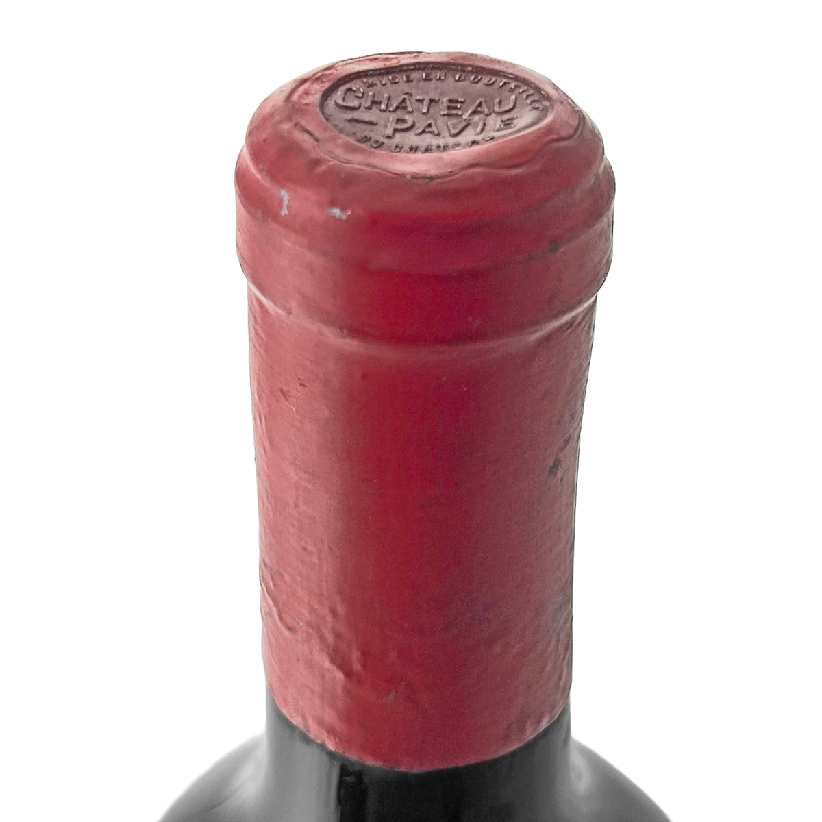 Château Pavie 1919 Kapsel-Nahaufnahme mit eingeprägtem Château-Schriftzug