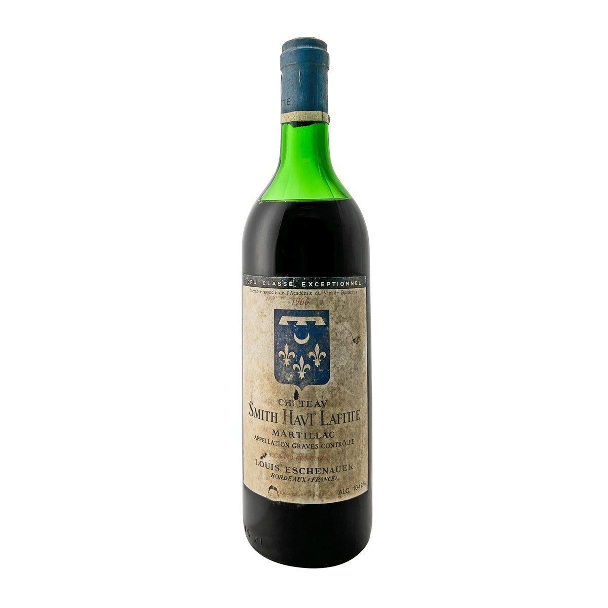 Château Smith Haut Lafitte 1966, Cru Classé de Graves, Flasche freigestellt mit Etikett